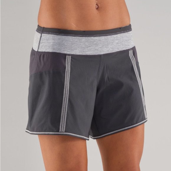 Lululemon Run The Fastest Short Black/Heathered Black/Pink Mist 4 - Picture 6 of 16